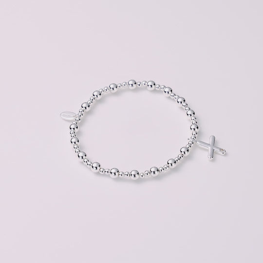 Letter X Initial Stretch Bracelet Created with Zircondia® Crystals