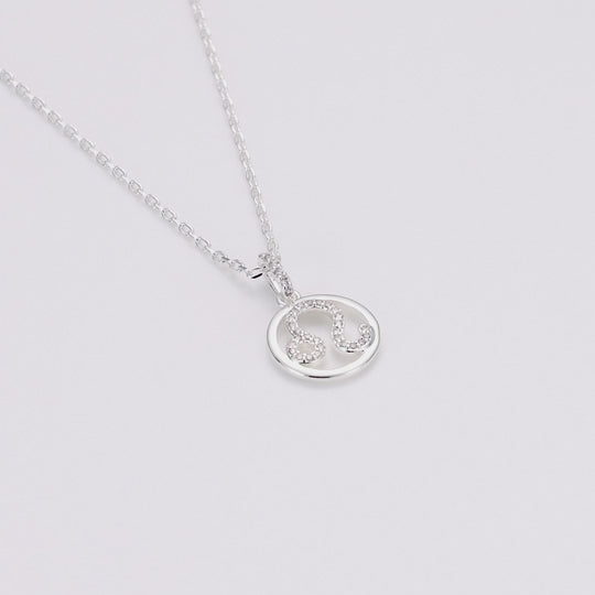 Leo Star Sign Zodiac Necklace with Zircondia® Crystals
