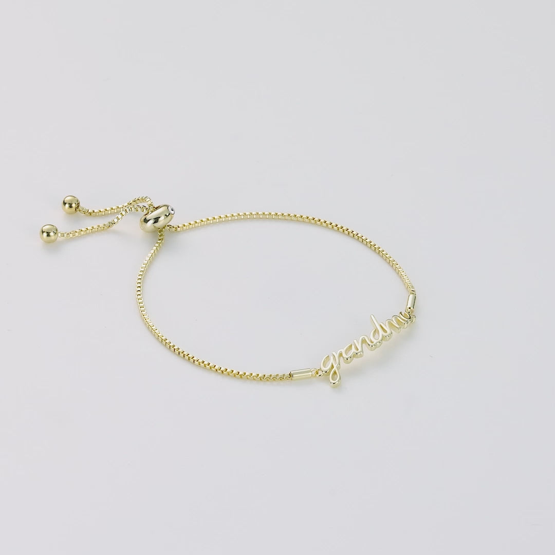 Gold Plated Grandma Bracelet Created with Zircondia® Crystals