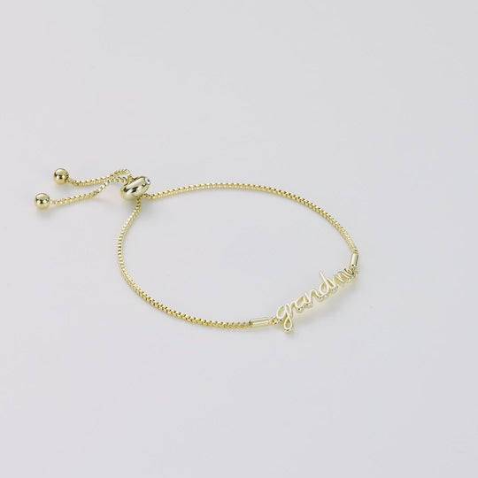 Gold Plated Grandma Bracelet Created with Zircondia® Crystals
