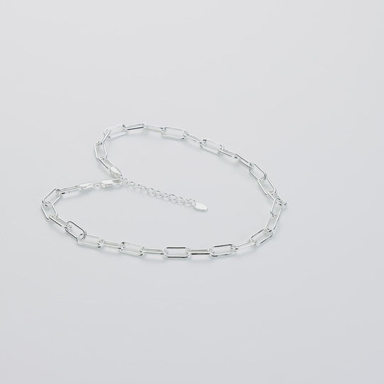 Silver Plated Paperclip Necklace