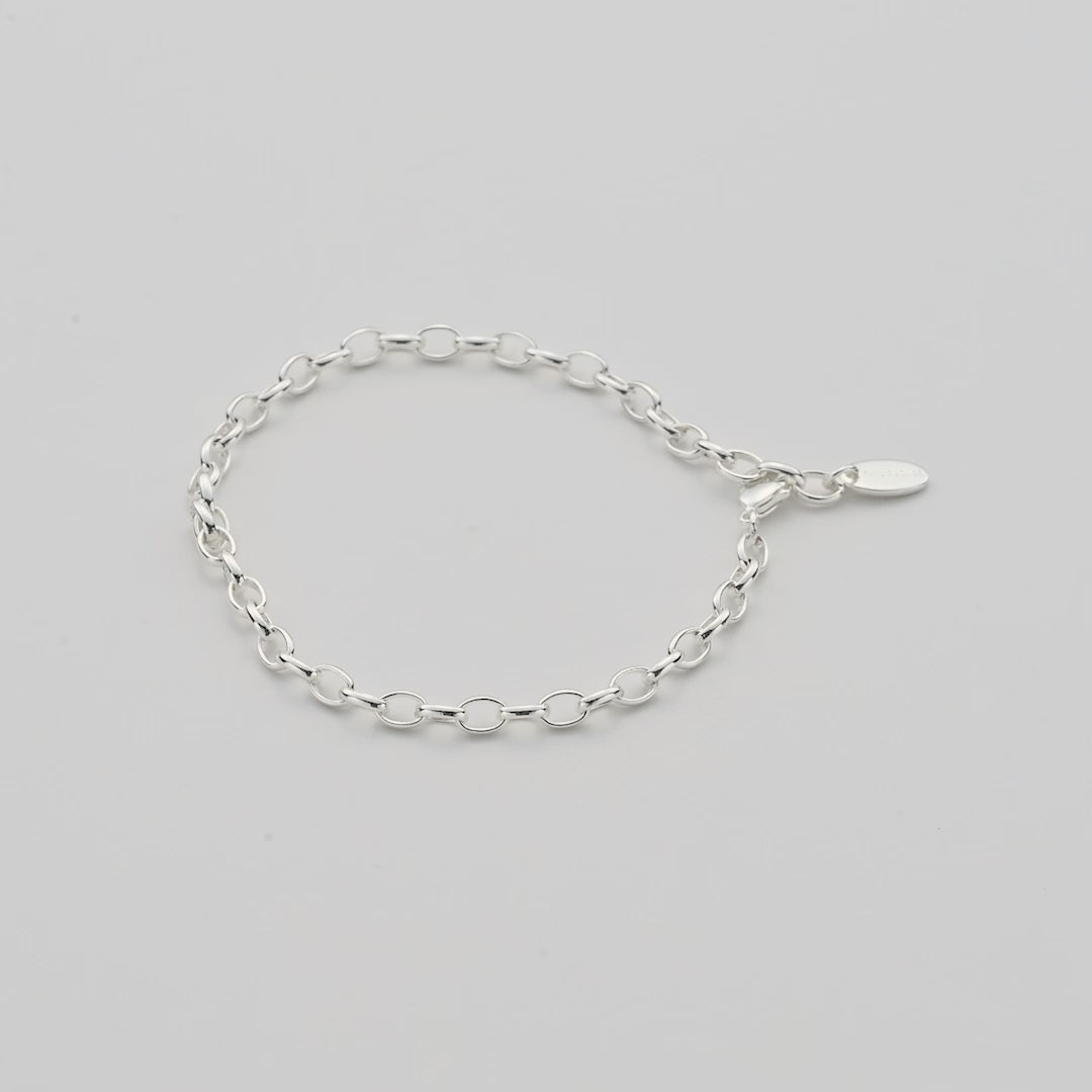 Silver Plated Link Chain Bracelet Video
