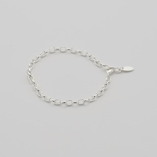 Silver Plated Link Chain Bracelet Video