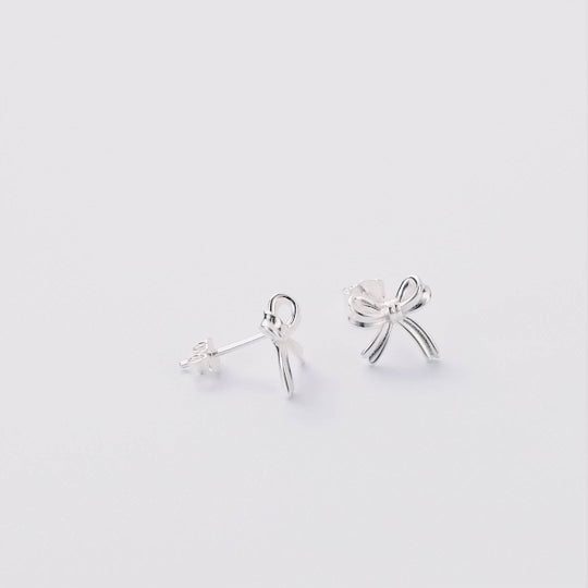 Sterling Silver Bow Earrings