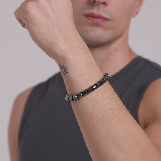 Men's Hematite Stretch Bracelet Video