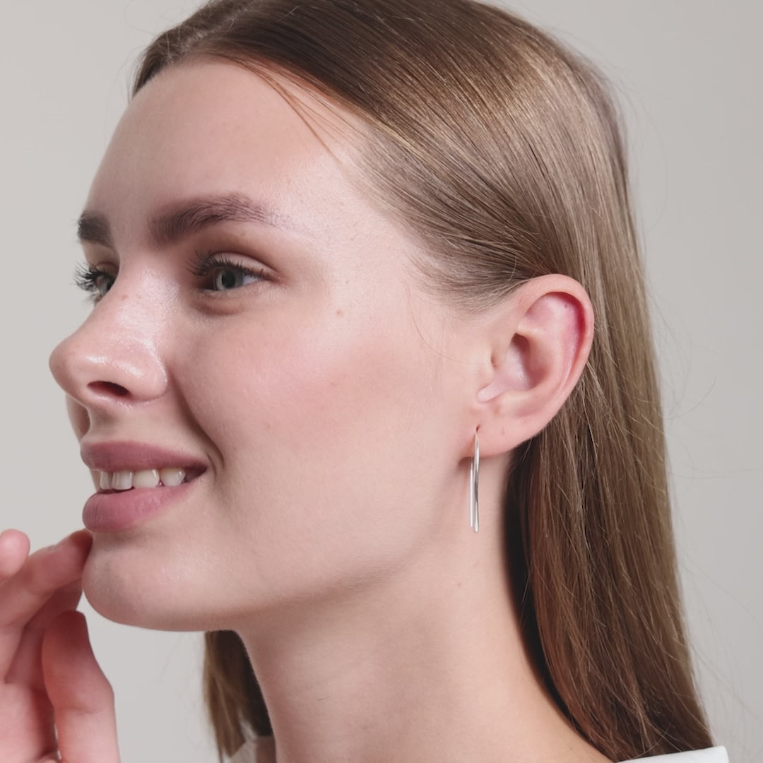 Sterling Silver Thread Earrings Video