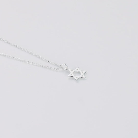 Silver Plated Star of David Necklace