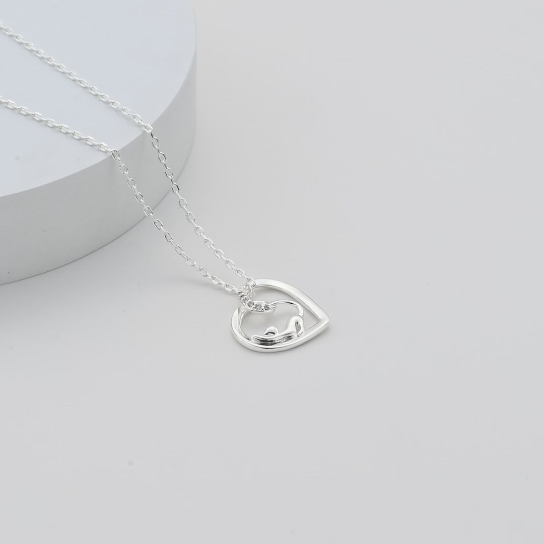 Cat Necklace Created with Zircondia® Crystals Video