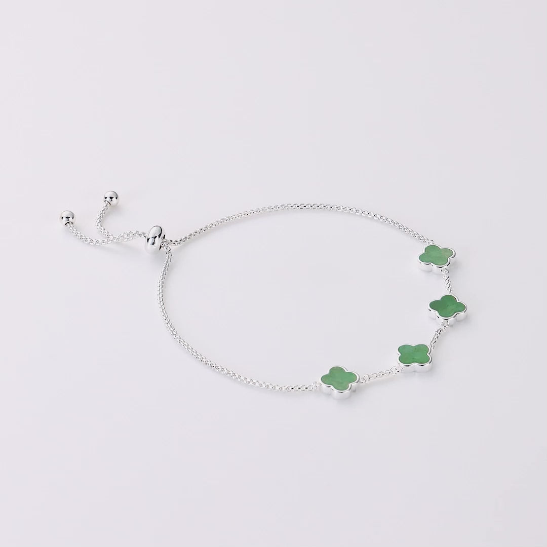 Green Aventurine Multi Clover Friendship Bracelet