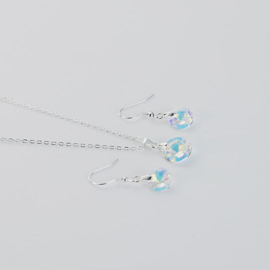 Sterling Silver Aurora Borealis Set Created with Zircondia® Crystals