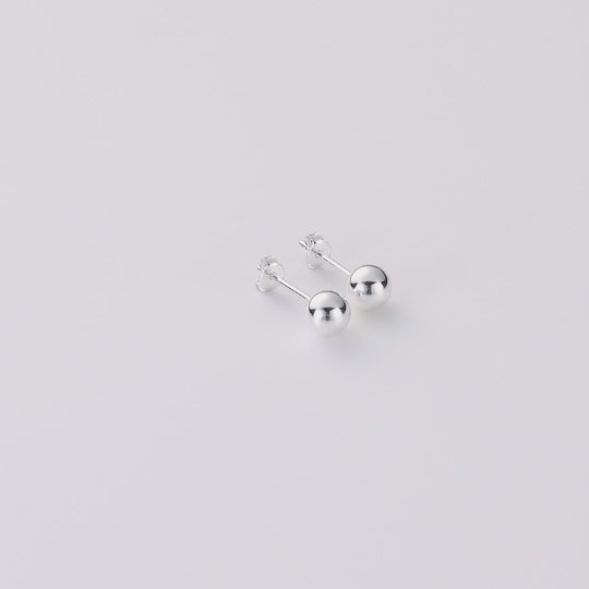 Sterling Silver Sphere Earrings