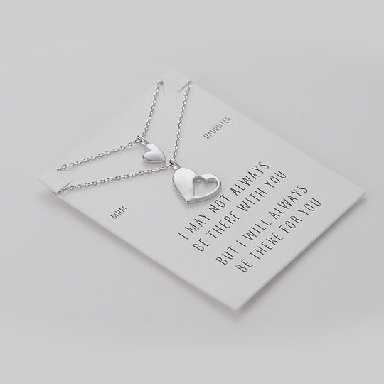 Mother Daughter Piece of My Heart Necklace Set