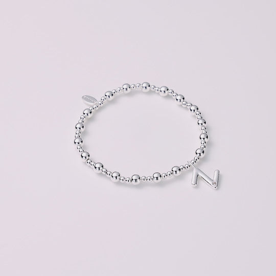 Letter Z Initial Stretch Bracelet Created with Zircondia® Crystals