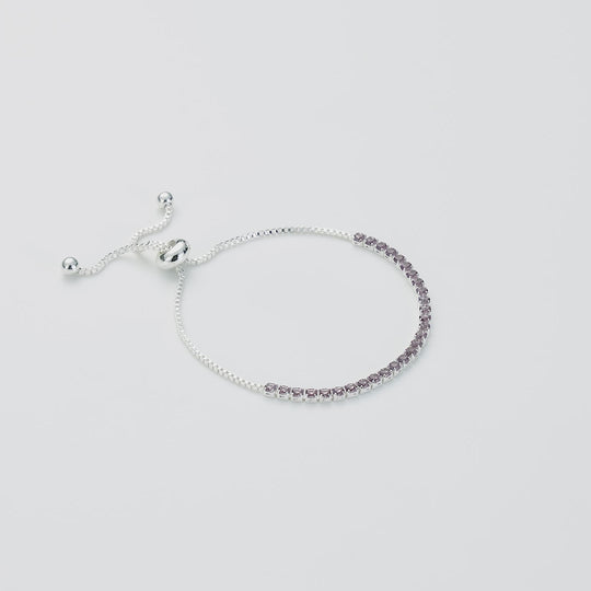 Purple Tennis Friendship Bracelet Created with Zircondia® Crystals