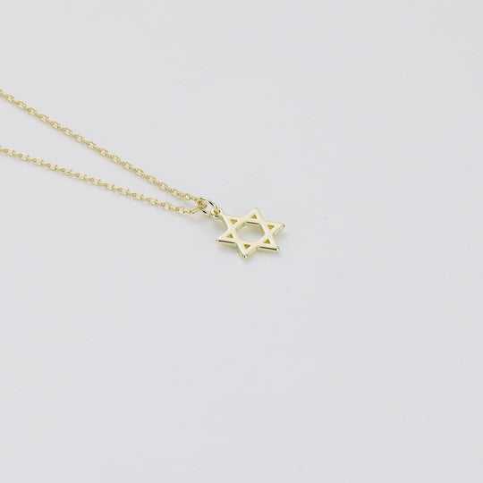 Gold Plated Star of David Necklace