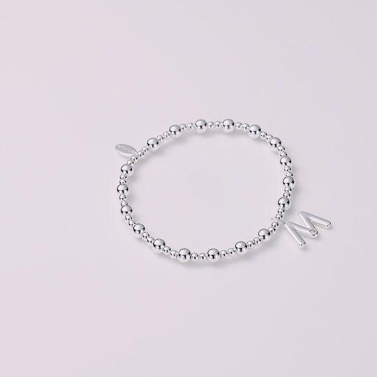 Letter M Initial Stretch Bracelet Created with Zircondia® Crystals