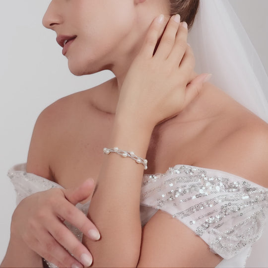 Multi Strand Freshwater Pearl Bridal Bracelet