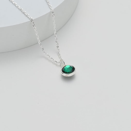 Green Crystal Necklace Created with Zircondia® Crystals Video