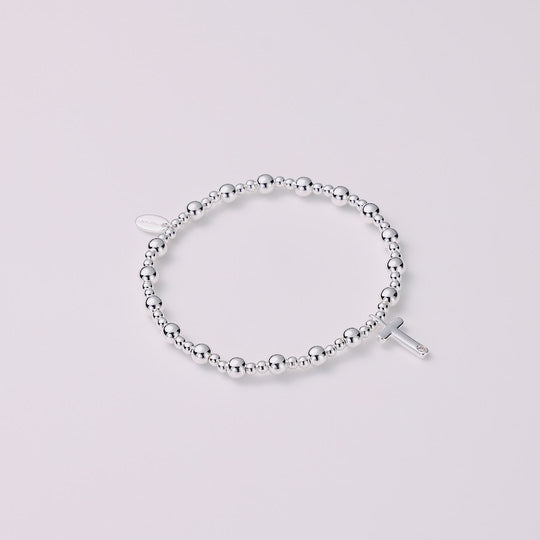 Letter T Initial Stretch Bracelet Created with Zircondia® Crystals