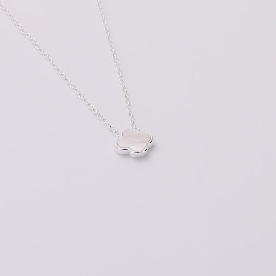 Mother of Pearl Gemstone Clover Necklace