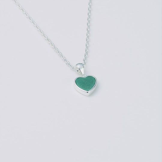 Green Aventurine Gemstone Heart Necklace