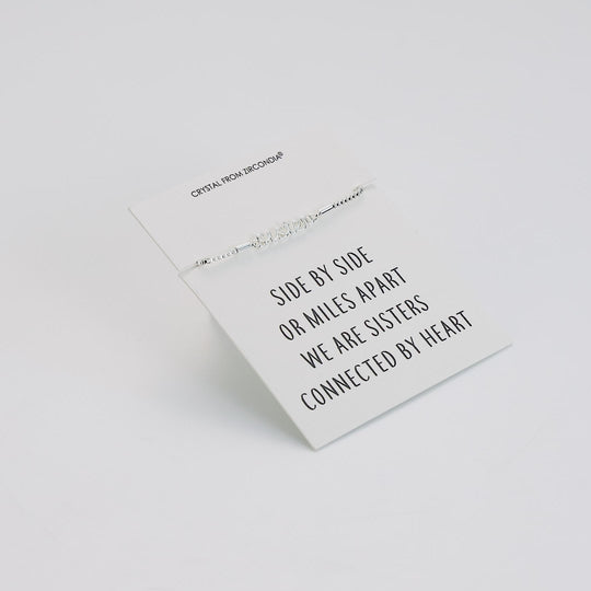 Sister Bracelet with Quote Card Created with Zircondia® Crystals