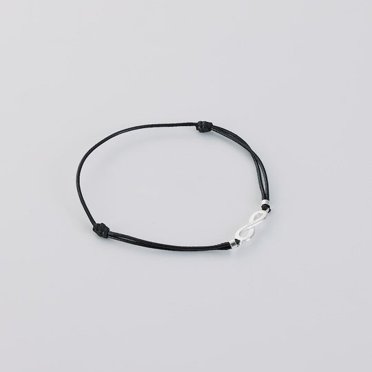 Sterling Silver Corded Infinity Bracelet