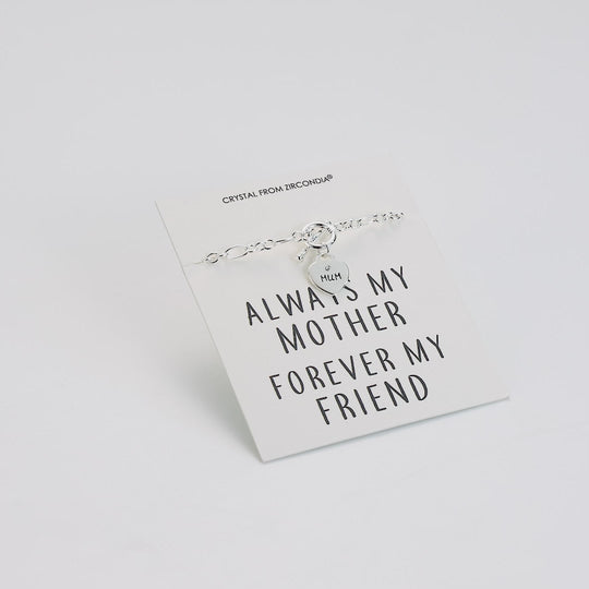 Mum Charm Bracelet with Quote Card Created with Zircondia® Crystals