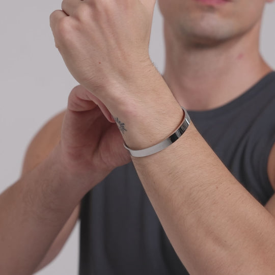 Men's Stainless Steel Cuff Bracelet Video