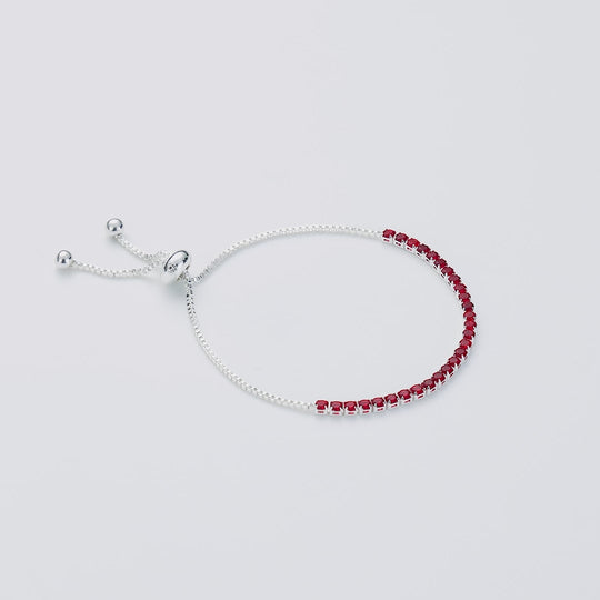 Dark Red Tennis Friendship Bracelet Created with Zircondia® Crystals