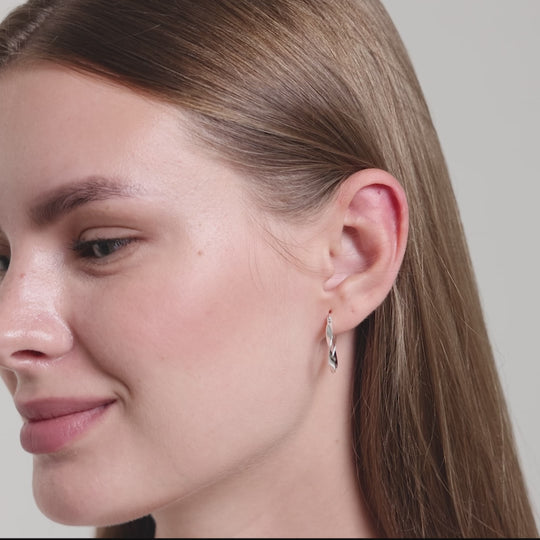 Sterling Silver Twist Hoop Earrings Video