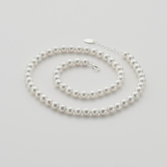 White Pearl Strand Choker Necklace Video