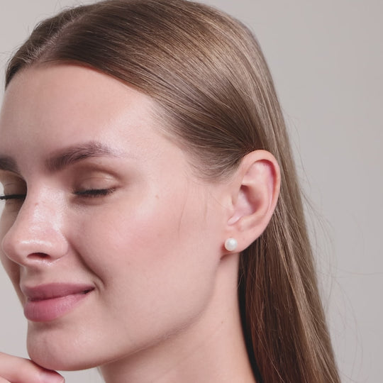 Sterling Silver Pearl Earrings Video