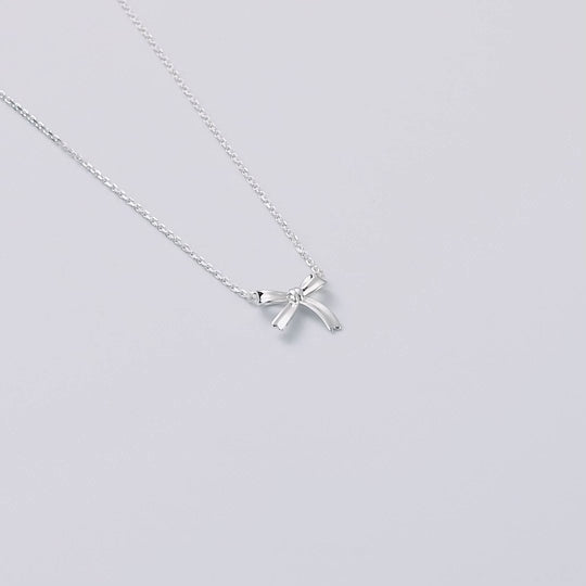 Sterling Silver Bow Necklace