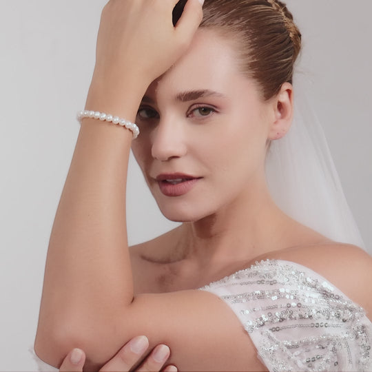 Freshwater Baroque Pearl Friendship Bridal Bracelet