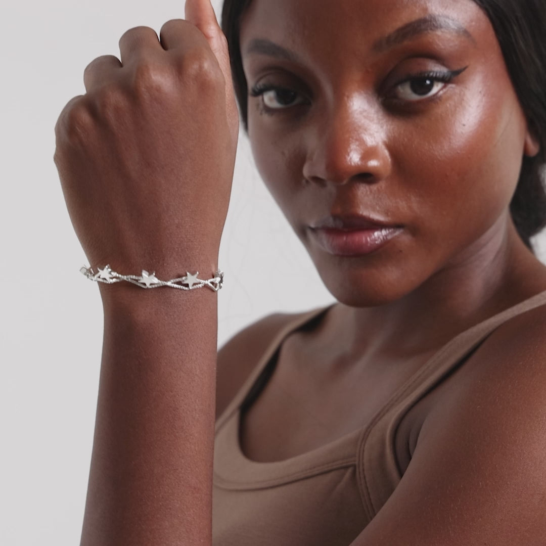 Silver Plated Star Bracelet Video