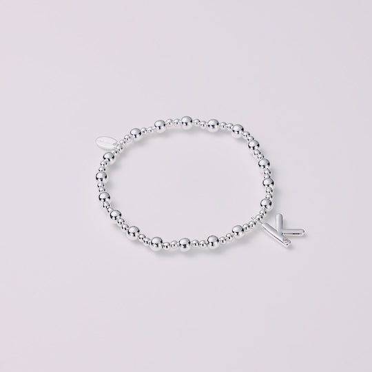 Letter K Initial Stretch Bracelet Created with Zircondia® Crystals