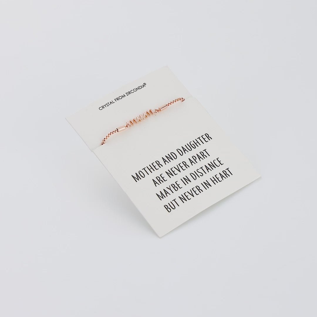 Rose Gold Plated Mother and Daughter Quote Bracelet Created with Zircondia® Crystals