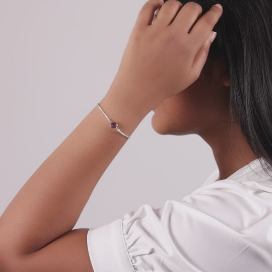 October (Tourmaline) Birthstone Bracelet Created with Zircondia® Crystals