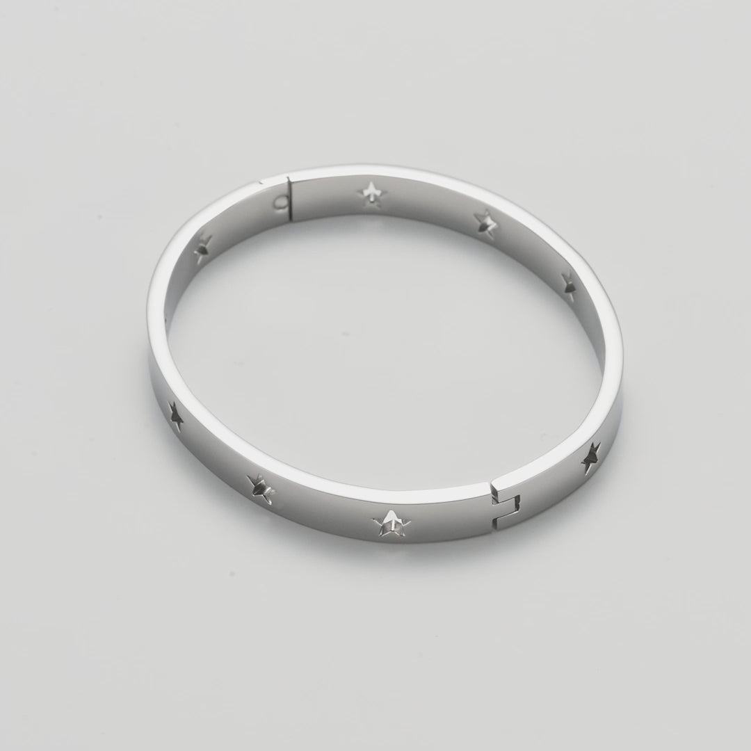 Stainless Steel Star Bangle Video