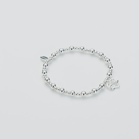 Infinity Heart Beaded Stretch Bracelet