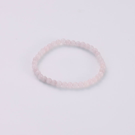 Rose Quartz Mini Beaded Gemstone Stretch Bracelet