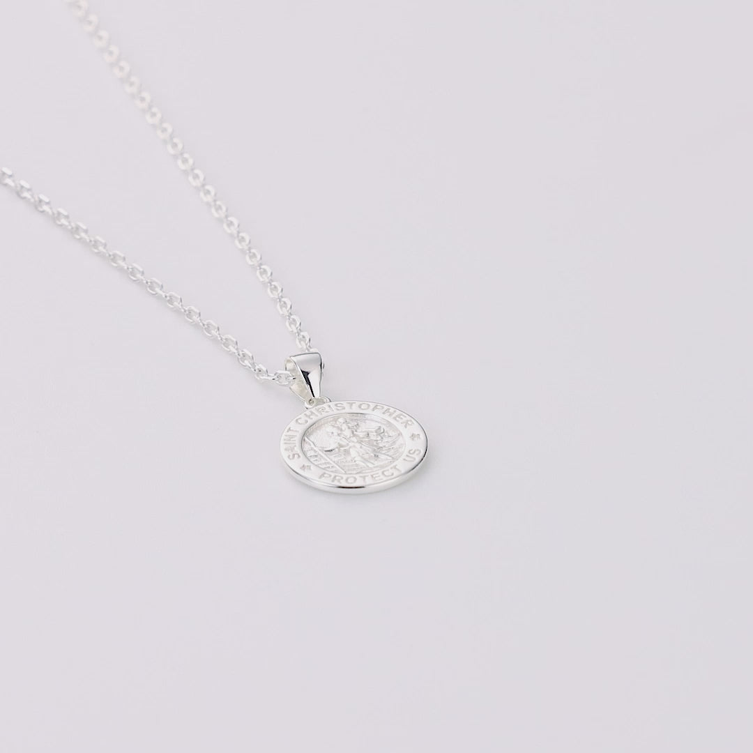 Sterling Silver St Christopher Necklace