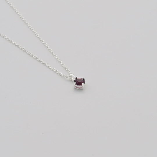 Sterling Silver June (Alexandrite) Birthstone Necklace Created with Zircondia® Crystals Video