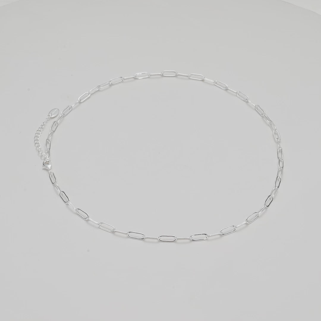 Silver Plated Paperclip Necklace Video