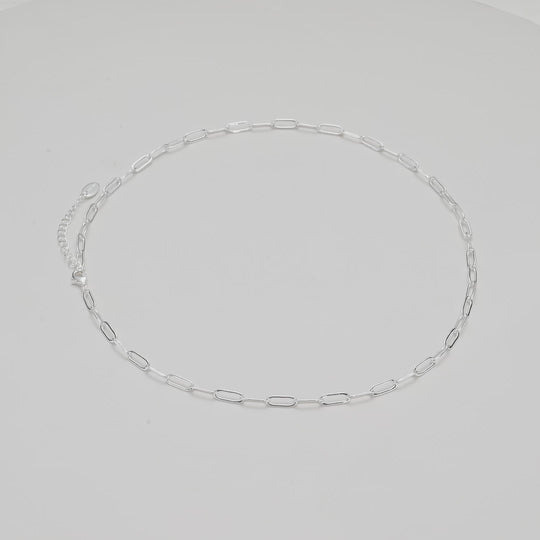 Silver Plated Paperclip Necklace Video