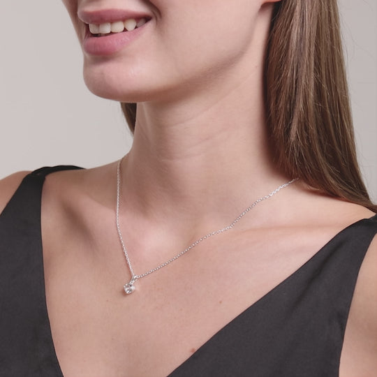 Silver Plated Solitaire Friendship Set Created with Zircondia® Crystals Video