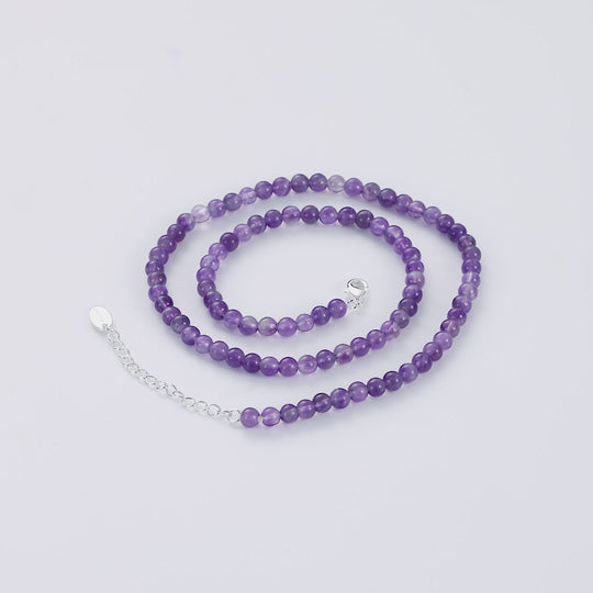 Amethyst Mini Beaded Gemstone Necklace