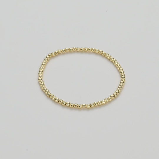 Gold Plated Beaded Stretch Bracelet Video