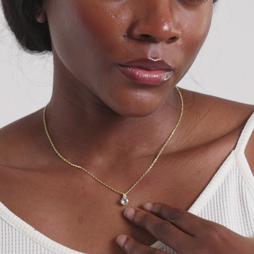 Gold Plated Solitaire Friendship Set Created with Zircondia® Crystals Video